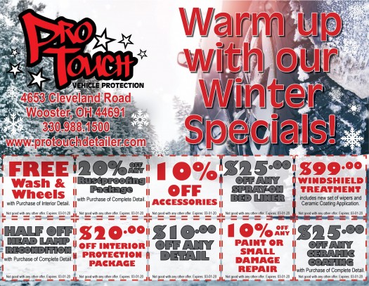 Check out our 2019-2020 Winter Specials and protect your vehicle from the Ohio Elements!