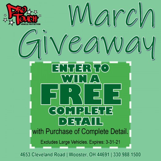 March Detail Giveaway-Enter to Win a Free Complete Detail when you purchase a Complete Detail March 1st-March 31st.