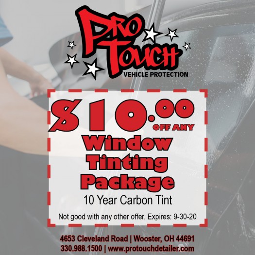 Now Offering Window Tinting, Mention this Ad for $10.00 Off